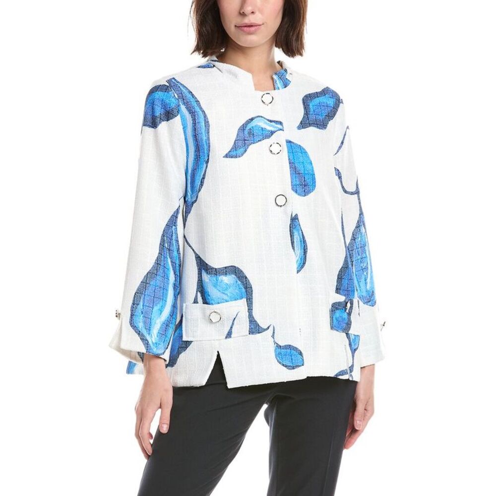 Lemon Grass Womens  Stand Collar Jacket, Navy